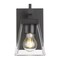 Z-Lite Lauren Wall Sconce, 1-Light, 5 In.W x 6.5 In.L x 8.5 In.H, Matte Black/Clear 819-1S-MB - alternate 4